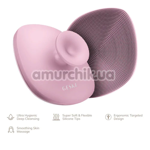 Щетка для тела Geske Body Brush 4 in 1 Suction Mount, светло-розовая