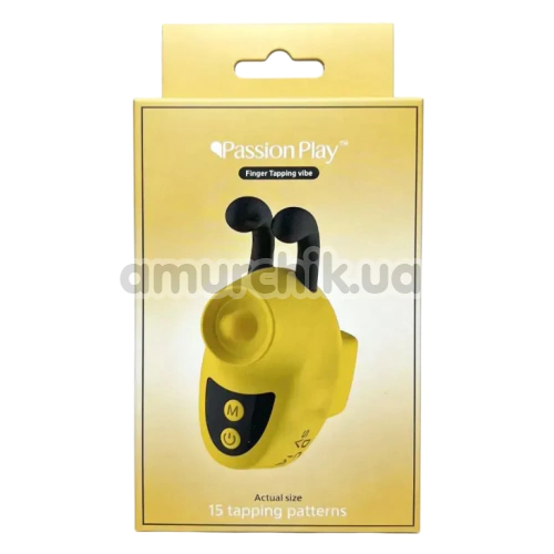 Вібратор на палець з пульсацією Passion Play Finger Tapping Vibe, жовтий