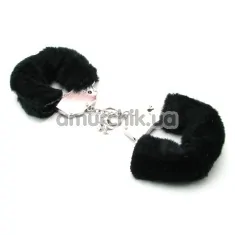 Наручники Furry Love Cuffs, чорні - Фото №1