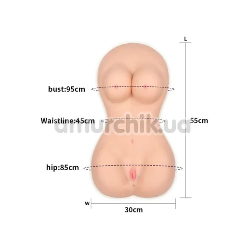 Искусственная вагина и анус Feel Me Bare Tits&Pussy Masturbator, телесная