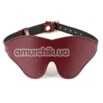 Маска на глаза Liebe Seele Wine Red Leather Blindfold With Rose Gold Buckle, бордовая - Фото №1