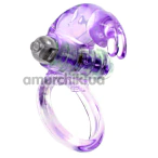 Эрекционное кольцо c вибрацией Boss Series Rabbit Vibro Cock Ring, фиолетовое - Фото №1