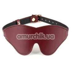 Маска на глаза Liebe Seele Wine Red Leather Blindfold With Rose Gold Buckle, бордовая - Фото №1
