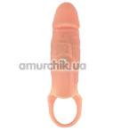Насадка на пенис с вибрацией Realistixxx RealSleeve Close, телесная - Фото №1
