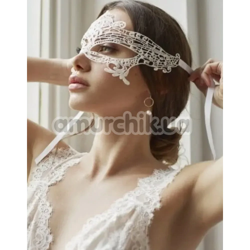 Маска DS Fetish Lace Flower Eye Mask, біла