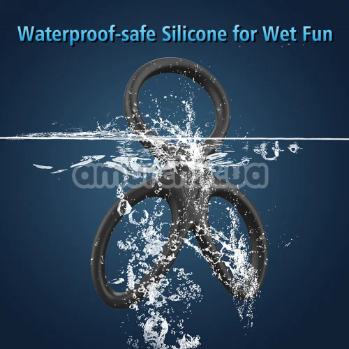 Ерекційне кільце Men's Play Triple Silicone Cock Ring B14, чорне