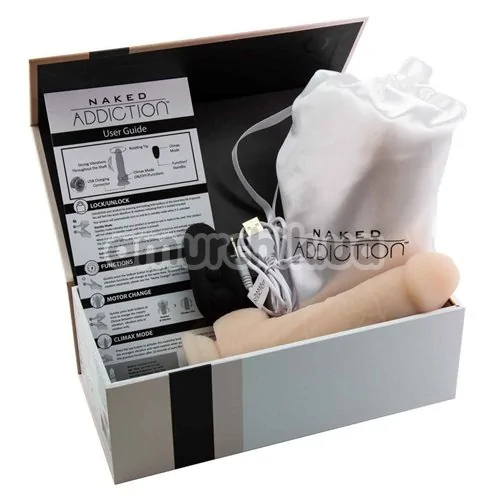 Вибратор с ротацией Addiction Naked Rotating & Vibrating Dong 7, телесный