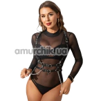 Портупея Star Night Bondage Bra With Silver Chains, чорна - Фото №1