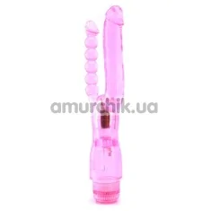 Анально-вагинальный вибратор Dual Pleasure Vibe, розовый - Фото №1