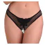Трусики-стринги Daring Intimates Indra Crotchless Beaded Thong, черные - Фото №2