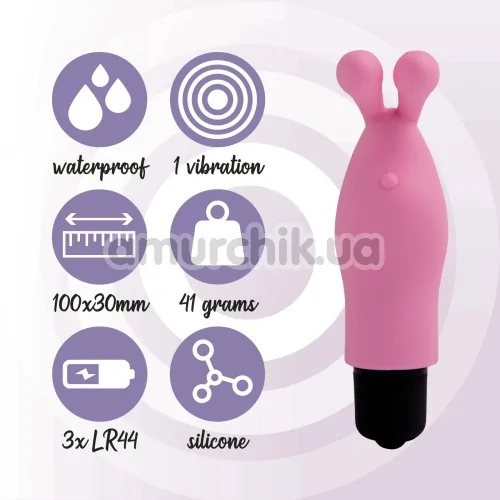 Насадка на палець з вібрацією FeelzToys Magic Finger Bunny Vibrator, рожева