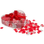 Конфетти в виде сердечек Bath Confetti Big Hearts, бело-красные - Фото №1