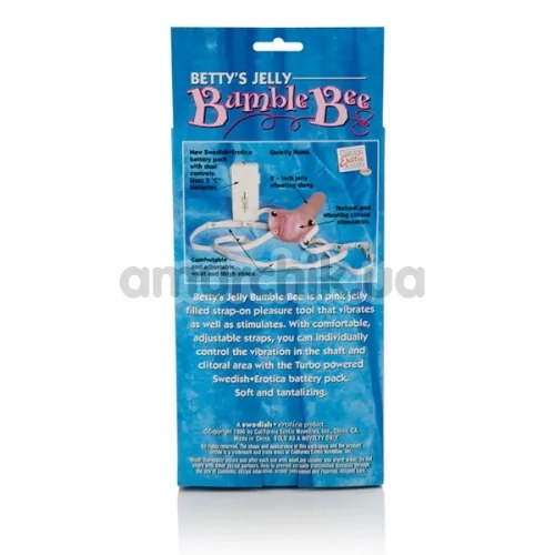 Страпон с вибрацией Betty's Jelly Bumble Bee