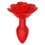 Анальная пробка с вибрацией и ротацией Boss Series Rotating Butt Plug Flower, красная - Фото №3