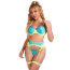 Комплект Star Night Neon Lace 3-Piece Set With Garter Belt, салатовий: бюстгальтер + трусики + пояс для панчіх - Фото №1