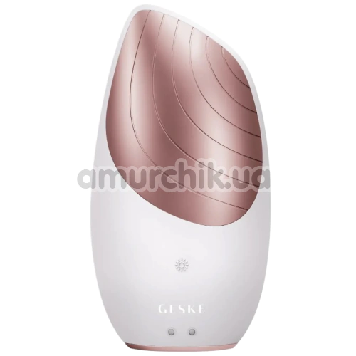 Ультразвуковая щетка для лица Geske Sonic Thermo Facial Brush 6 in 1, кремовая