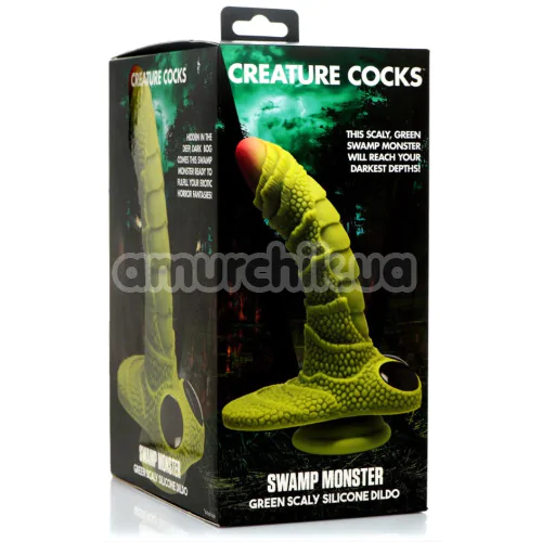 Фаллоимитатор Creature Cocks Swamp Monster, зеленый