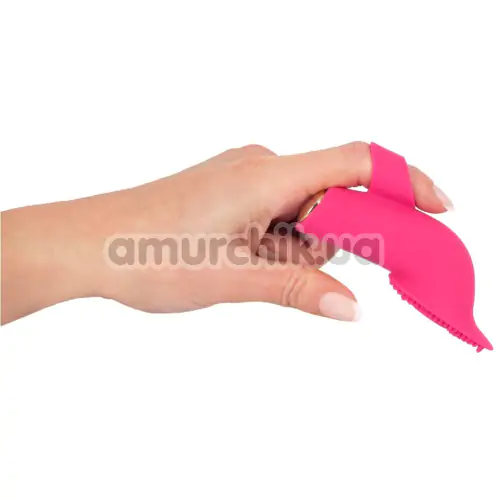 Вибратор на палец Sweet Smile Licking and Pulsating Finger Stimulator, розовый