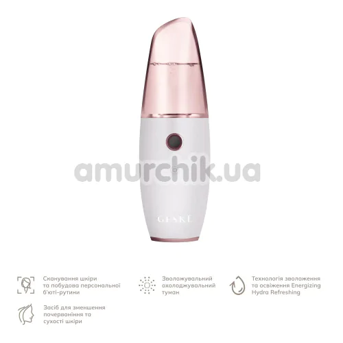 Зволожувач для шкіри обличчя Geske Facial Hydration Refresher 4 in 1, біло-рожевий