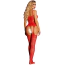 Комбинезон Star Night Three Net Bodystocking, красный - Фото №4