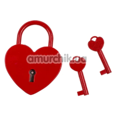 Замок с ключами Heart Padlock, красный - Фото №1