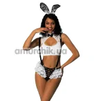 Костюм зайчика JSY Sexy Lingerie белый: топ + шортики + обруч + чокер - Фото №1