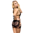 Платье Star Night Mesh Hollow-out Backless Mini Dress, черное - Фото №3