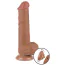 Фаллоимитатор Sliding-Skin Dual Layer Dong 8 с маленькой мошонкой, светло-коричневый - Фото №2