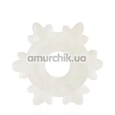 Эрекционное кольцо Stretchy Silicone Cockring, снежинка - Фото №1