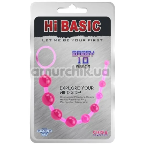 Анальний ланцюжок Hi Basic Sassy, рожевий