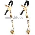 Зажимы для сосков Liebe Seele Heart-Shaped Hollow Out Nipple Clamps, золотые - Фото №1