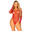 Боди Leg Avenue Falling 4 U Rhinestone Bodysuit, красное - Фото №2