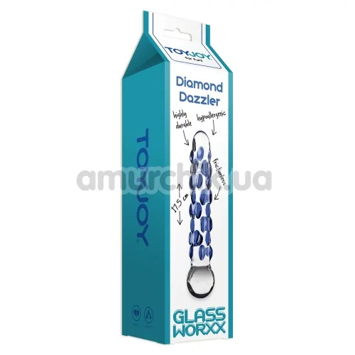 Фаллоимитатор Glass Worxx Diamond Dazzler, фиолетовый