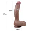 Фаллоимитатор Dual-Layered Silicone Nature Cock LV411052, коричневый - Фото №2
