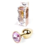 Анальна пробка зі світло-рожевим кристалом Exclusivity Jewellery Gold Plug, золота - Фото №8