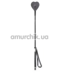 Стек в виде сердечка DS Fetish Whip Heart, черный - Фото №1