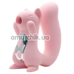 Симулятор орального секса для женщин с вибрацией Sweet Em Velvet Lure Squirrel, розовый - Фото №1