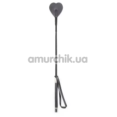Стек у вигляді сердечка DS Fetish Whip Heart, чорний - Фото №1