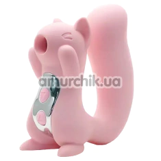 Симулятор орального сексу для жінок з вібрацією Sweet Em Velvet Lure Squirrel, рожевий - Фото №1