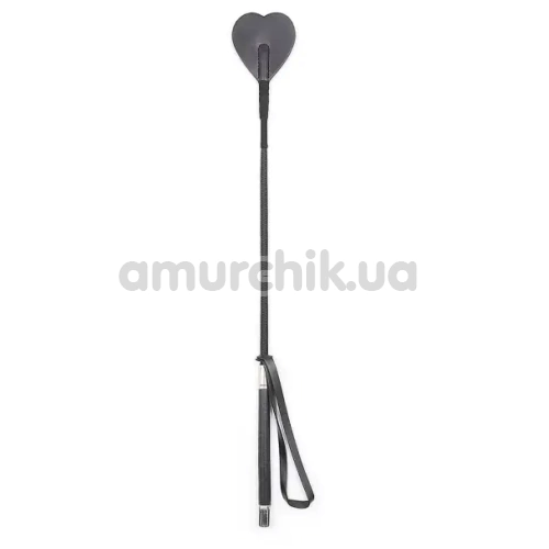 Стек у вигляді сердечка DS Fetish Whip Heart, чорний - Фото №1