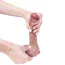 Фалоімітатор Fantasy Toys Dildo With Movable Foreskin 21 cm з мошонкою, тілесний - Фото №9
