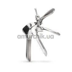 Вагинальный расширитель Unbendable Large Cusco Vaginal Speculum, серебряный - Фото №1