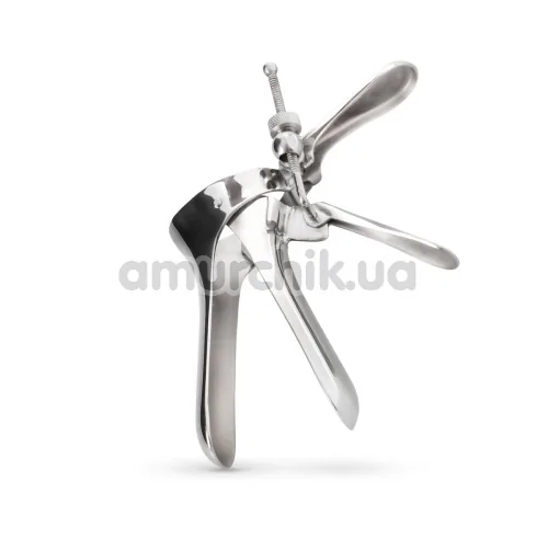 Вагінальний розширювач Unbendable Large Cusco Vaginal Speculum, срібний - Фото №1
