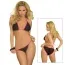 Комплект Polka Dot Bikini Set чорний в темно-рожевий горошок: бюстгальтер + трусики