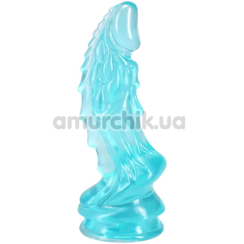 Фаллоимитатор Doc Johnson Crystal Jellies Invader 8.5, бирюзовый