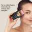 Роликовий масажер для обличчя Geske Rose Quartz Roller 5 in 1, чорно-золотий - Фото №10