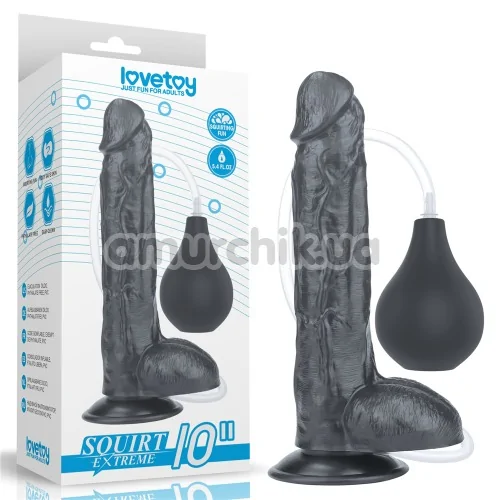 Фалоімітатор з еякуляцією Squirt Extreme 10, чорний