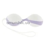 Вагінальні кульки Amor Gym Balls Duo, біло-бузкові - Фото №1