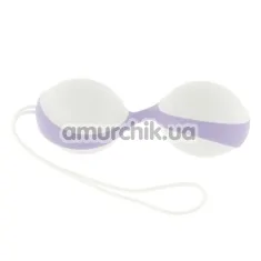 Вагінальні кульки Amor Gym Balls Duo, біло-бузкові - Фото №1