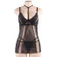Комплект Star Night Nightgown Sheer Mesh Babydoll, чорний: пеньюар + трусики-стрінги - Фото №7